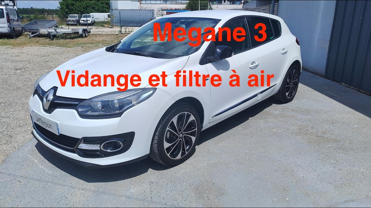 MEGANE 3 1.4 TCE, VIDANGE, FILTRES A HUILE ET AIR, EFFACER VOYANT SERVICE, REFERENCES PIECES,