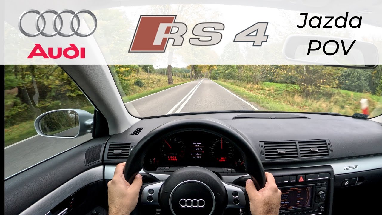 Audi RS4 B7 POV Binaural - jesienna przejażdżka niemieckim musle carem