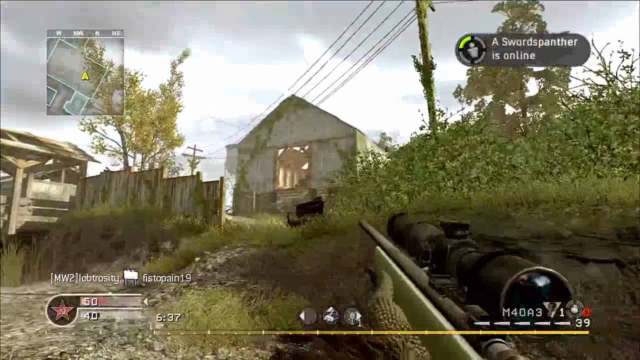 Call of Duty: Modern Warfare m40a3 Gameplay! COD4 Sniping w/ Legend of Thunder
