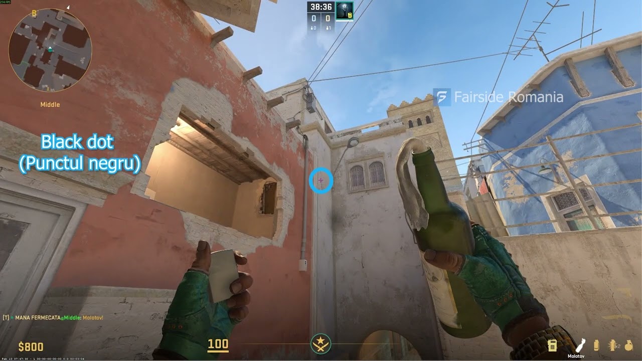 Fairside Romania: All CS2 Important Mirage Nade Line-ups