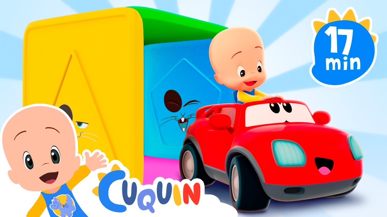 Coches y cubos de formas mágicos | Aprende con Cuquín