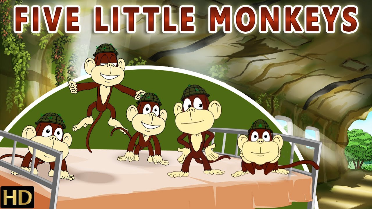 Five Little Monkeys (HD) | Popular Nursery Rhyme for Children | Shemaroo kids