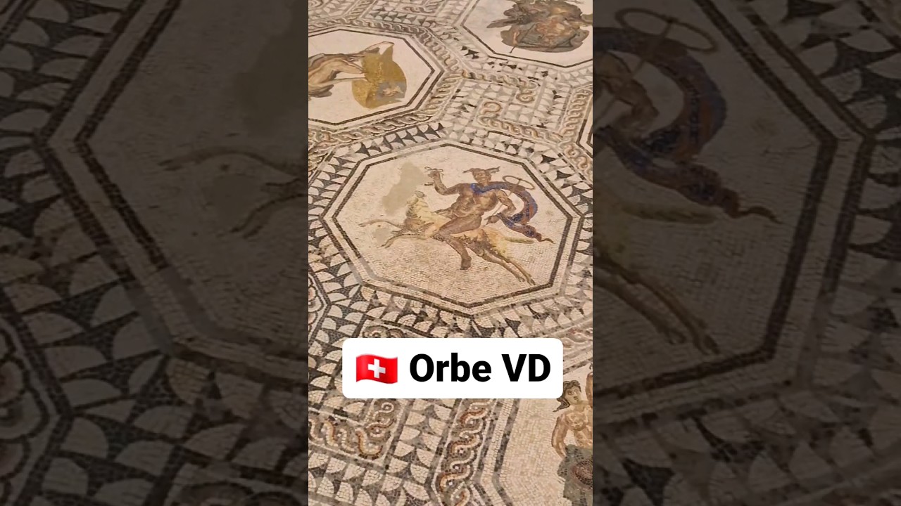 🇨🇭🏺 Les mosaïques de la villa romaine d'Orbe-Boscéaz, dans le canton de Vaud.Orbe Roman Mosaics.