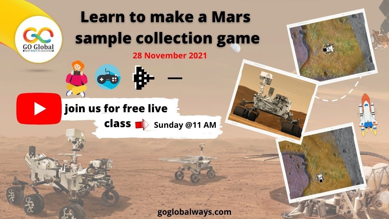 Mars Sample Collection Game for Kids Using PictoBlox | Live STEAM, AI and Coding Sessions for Kids