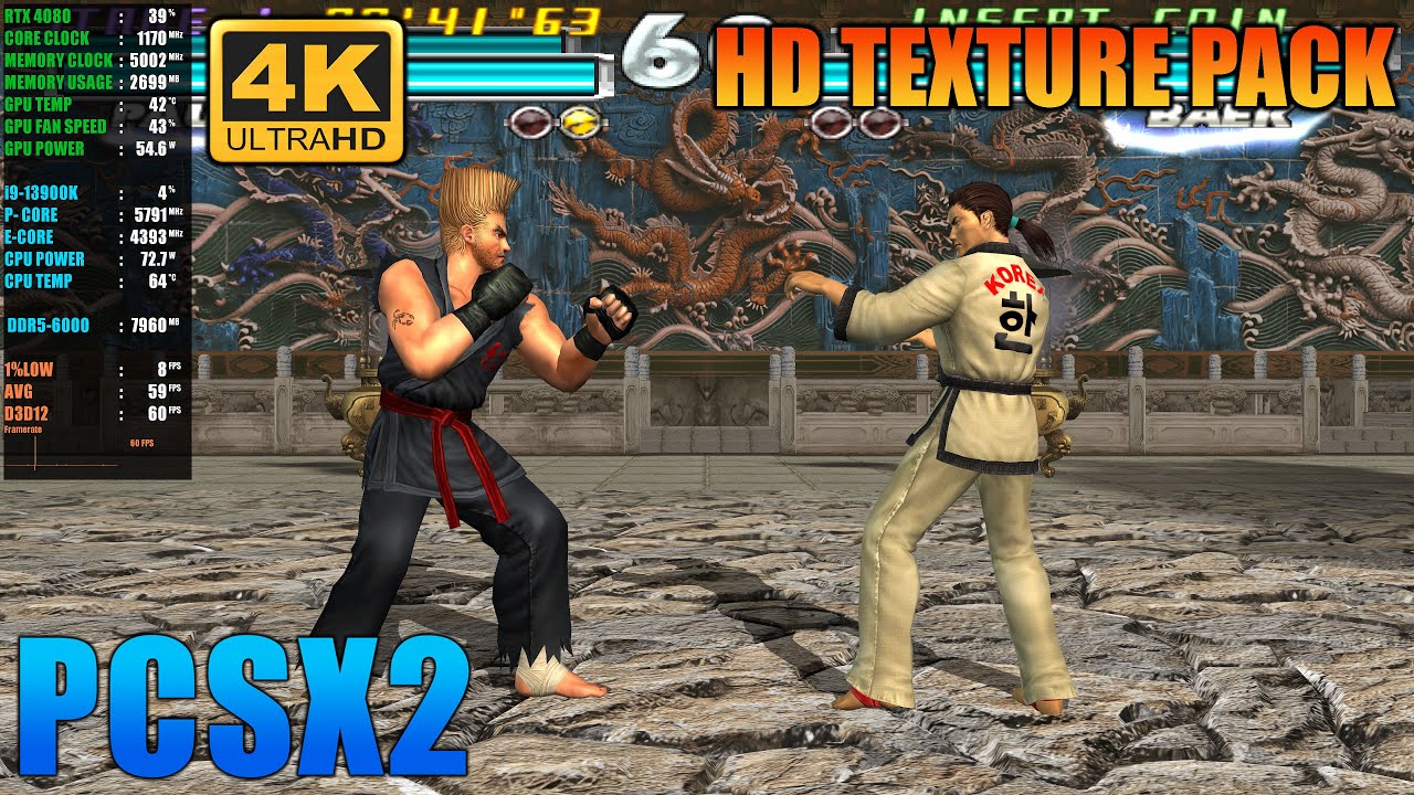 Tekken Tag Tournament HD | PCSX2 Nightly Emulator | Playable✔️ | HD Texture Pack | 4K 60FPS (2023)
