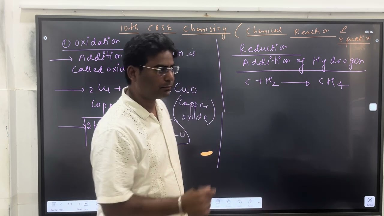 10Th Cbse ScienceChemicalReaction & Equation :- Types of Chemical Reaction( Oxidation & Reduction)