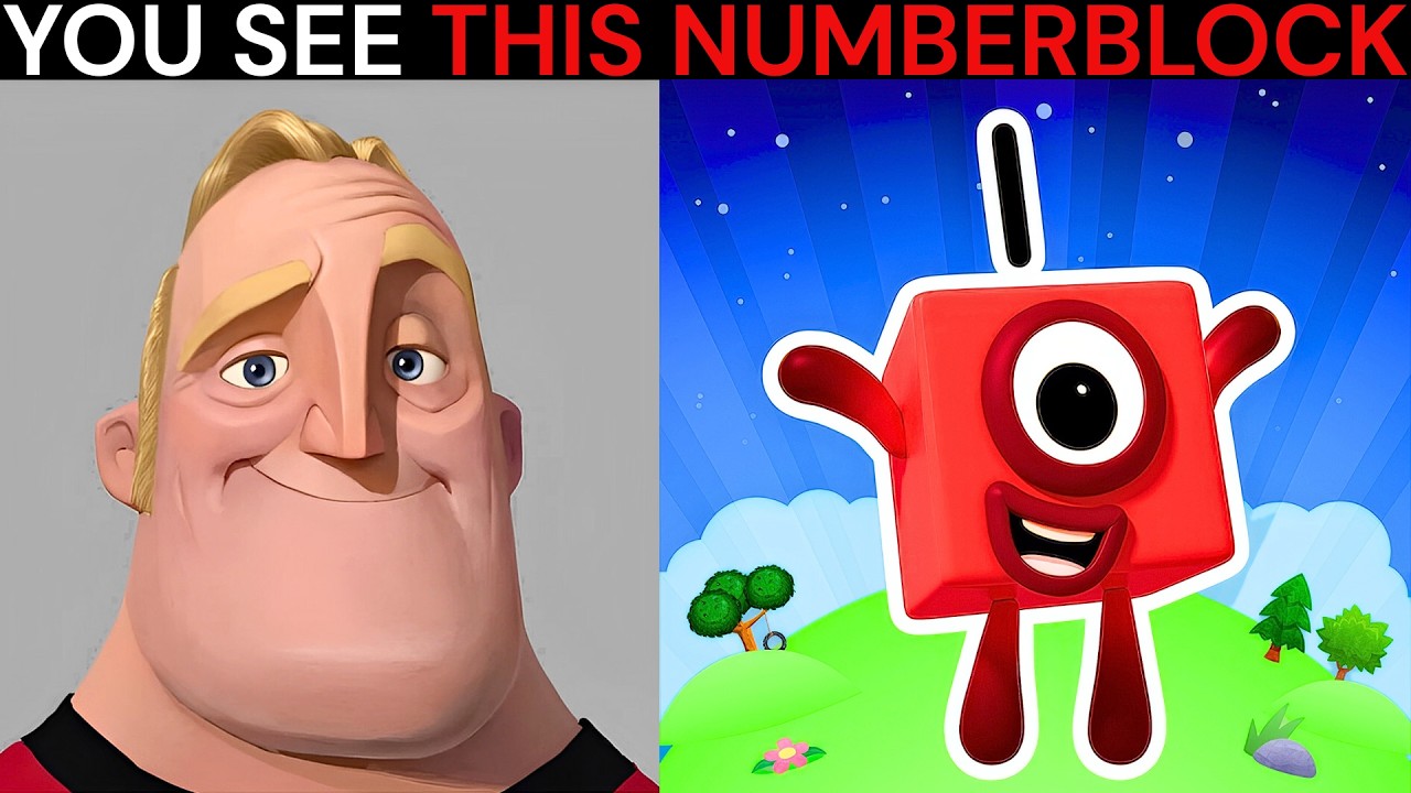 Mr Incredible Becoming Uncanny meme (You see this Numberblock)
