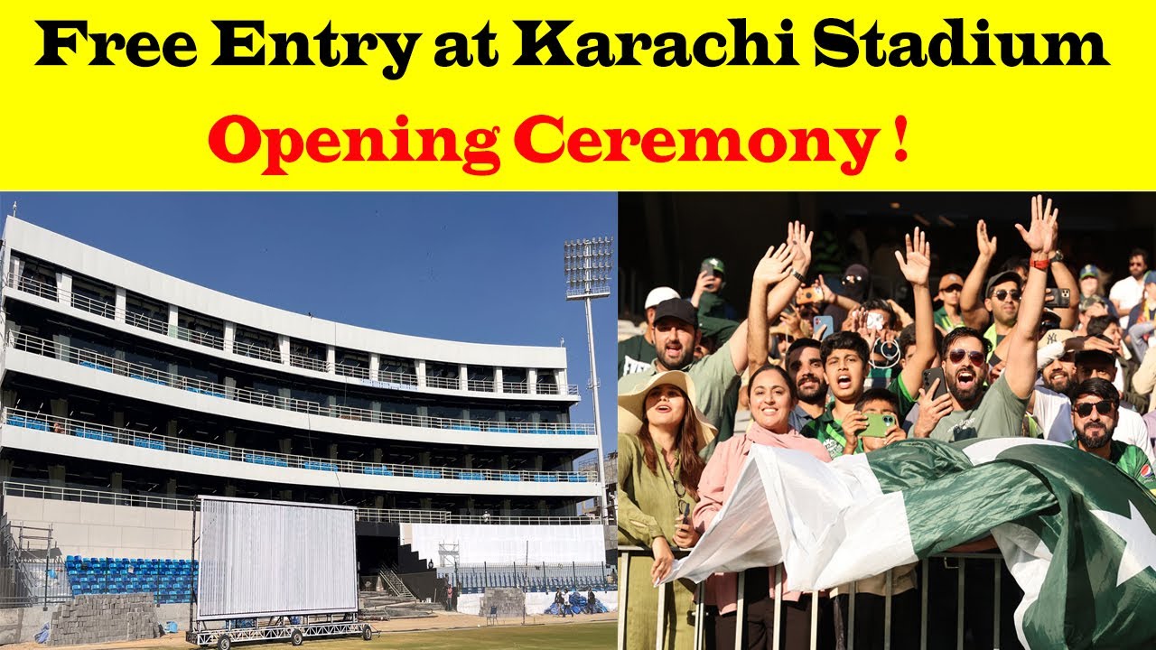 Free Entry for Karachi Fans 😍 National Stadium Opening Ceremony ♥️