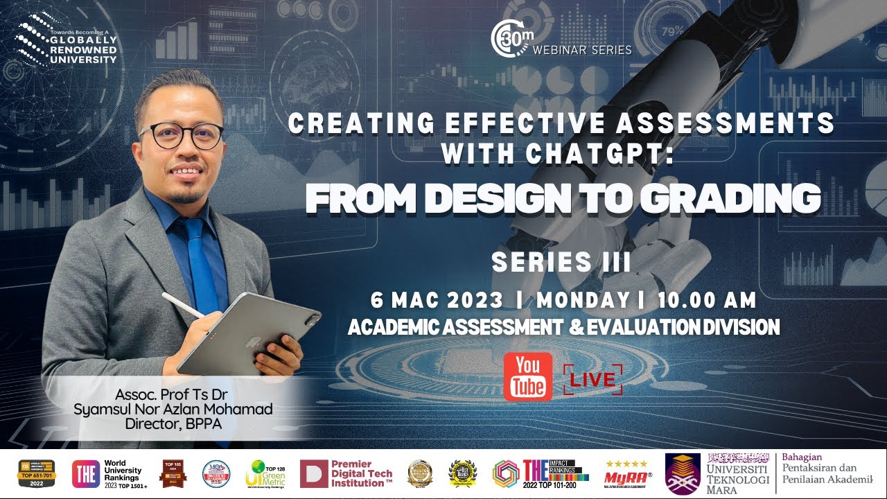 30 Minutes Webinar Creating Effective Assessments with ChatGPT: From Design to Grading