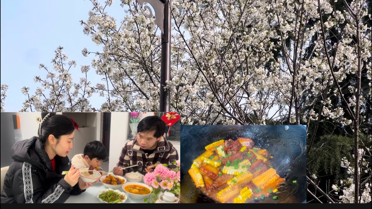 Đầu Xuân Hoa Nở Rộ Đẹp Quá ,Chồng Trung Làm Món Sườn Xào Chua Ngọt Kiểu Trung Quốc Ngon 