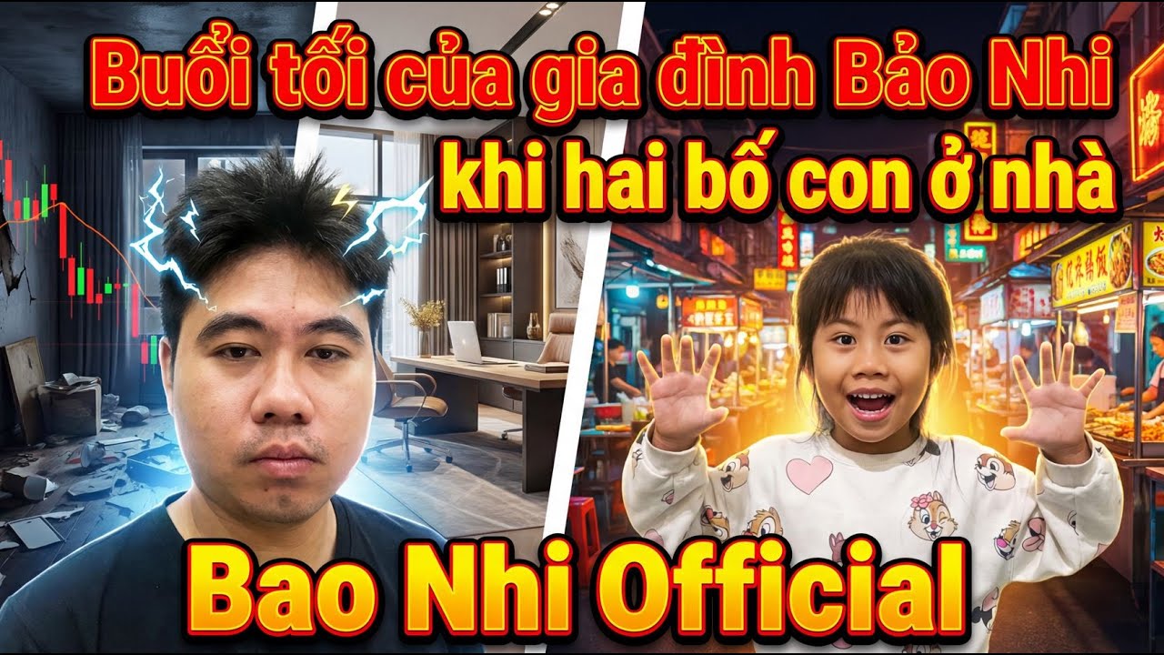 Buổi tối của gia đình Bảo Nhi khi hai bố con ở nhà | Bao Nhi Official
