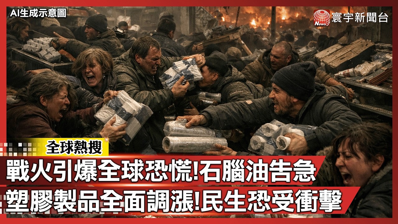 全人類崩潰！中東戰火引爆「魔法液體」斷供 襪子、保鮮膜恐全消失？｜#寰宇新聞