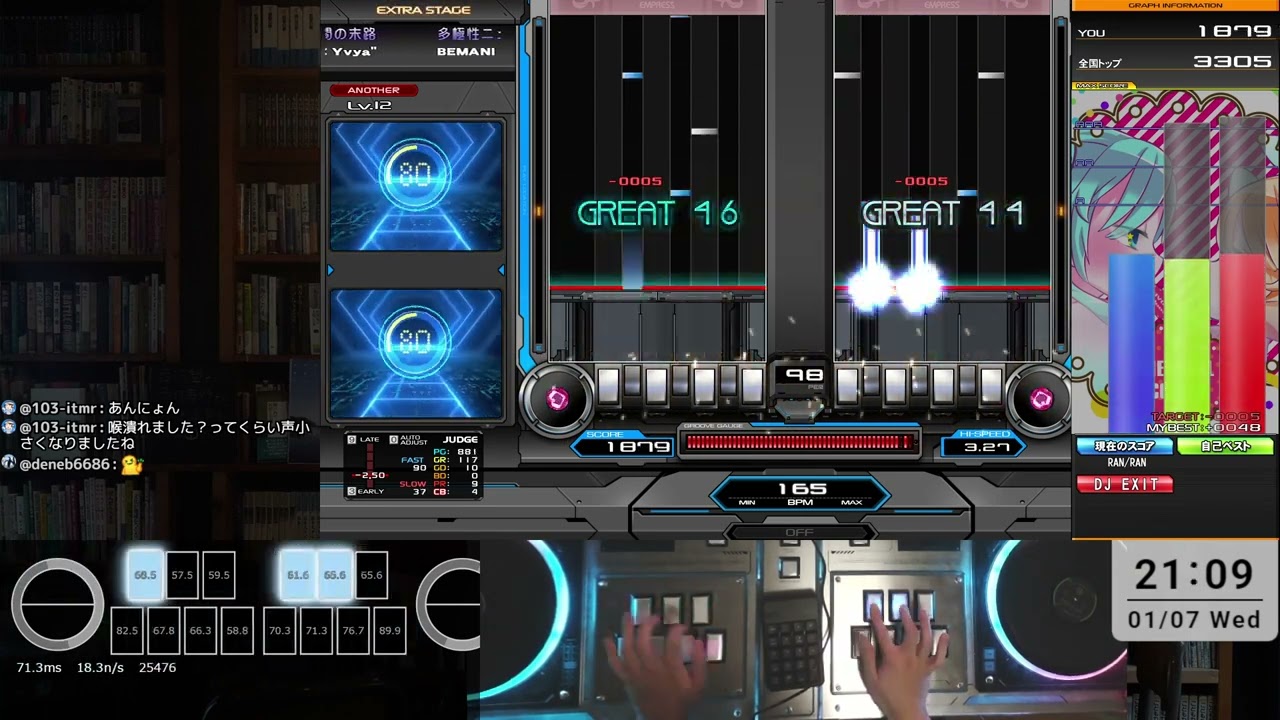 【IIDX DP】多極性ニューロンの崩壊による人間の末路(DPA) AAA+135/全国トップ(RAN/RAN, INFINITAS)