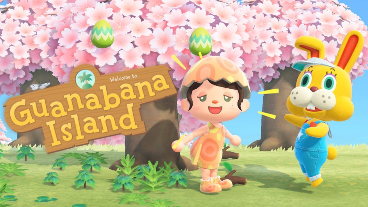 enjoying bunny day in animal crossing new horizons 🌸
