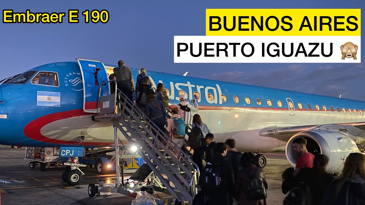 VUELO Buenos Aires IGUAZU - AEROLINEAS ARGENTINAS - Embraer 190