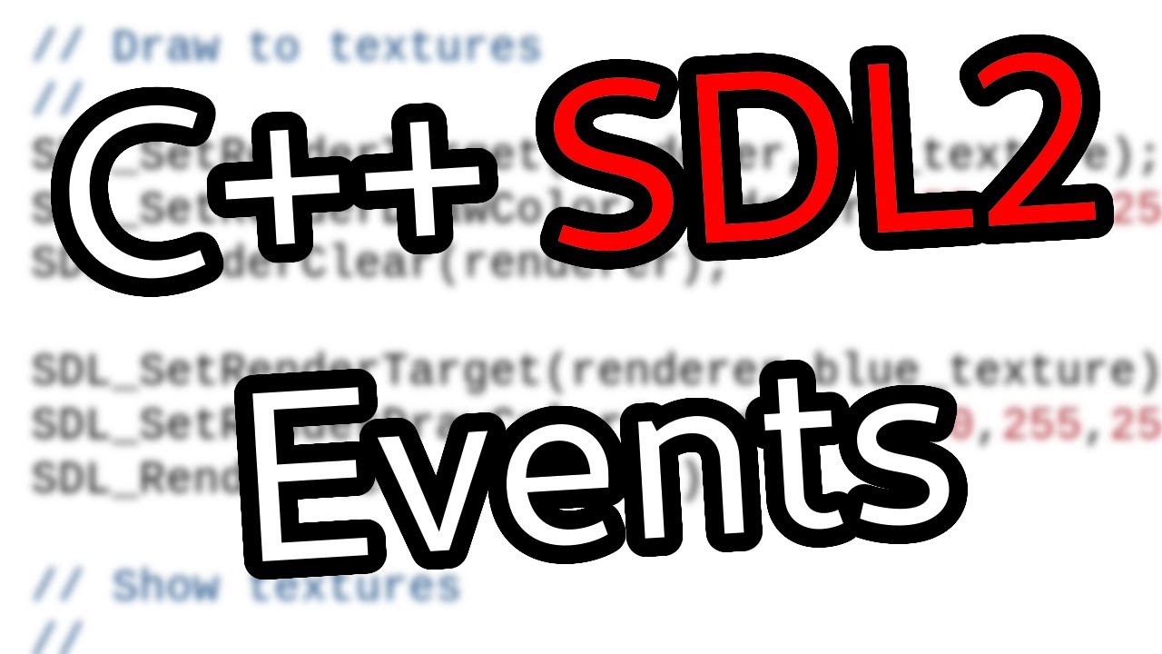 Учебник SDL2: как обрабатывать события мыши и клавиатуры