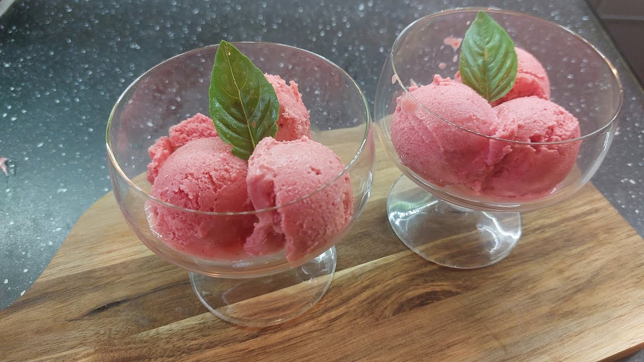 sorbet à la fraise au monsieur cuisine connect /مثلج الفراولة