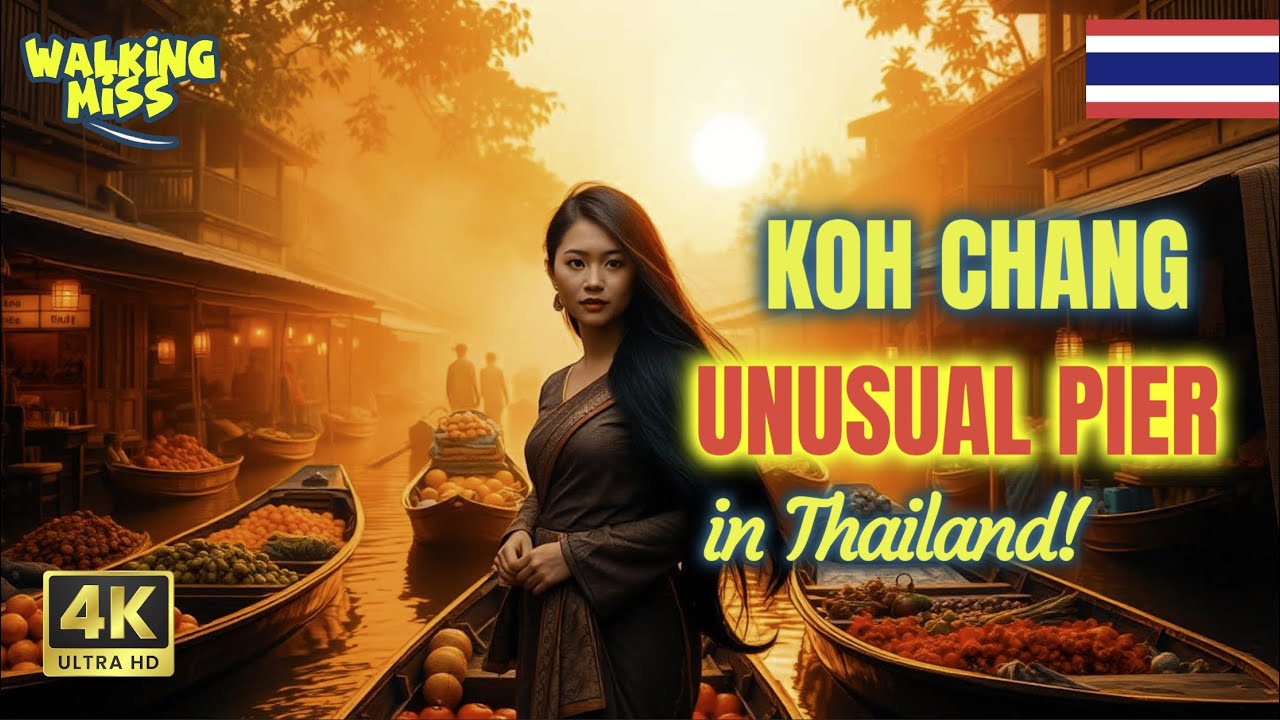💥🇹🇭 Плавучий рынок и лодочный причал на острове Ко Чанг | Пешая экскурсия по пирсу Банг Бао🚶‍♂️