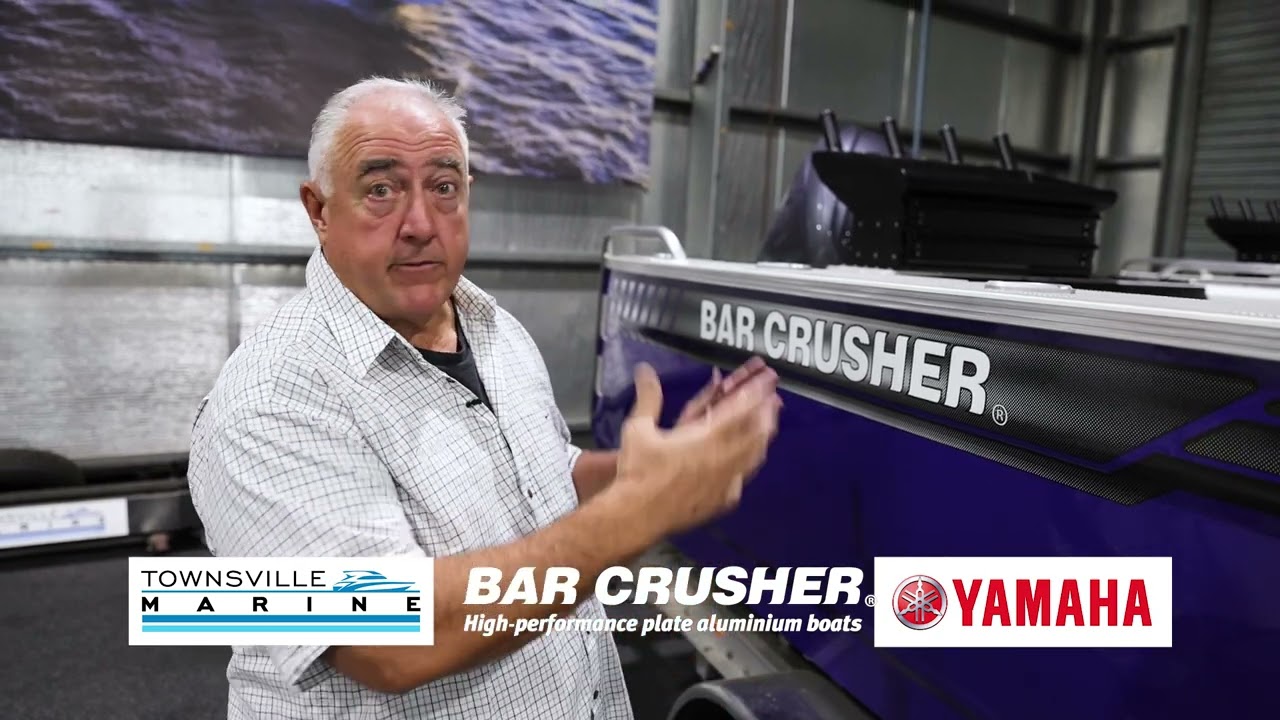 Bar Crusher 670HT Blue powered by Yamaha F200XCB for sale at Townsville Marine