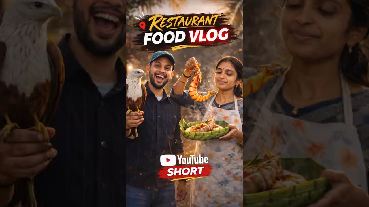 Trying Kerala's BEST Village Seafood! 🦐 Prawns & Karimeen #foodvlog #viral #youtubeshorts