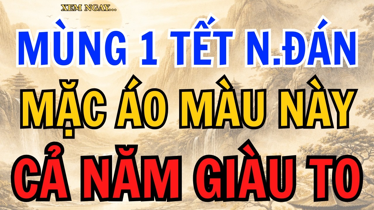 MÙNG 1 TẾT NGUYÊN ĐÁN, MẶC ÁO MÀU NÀY ĐỂ CẢ NĂM MAY MẮN BÌNH AN, PHÁT TÀI PHÁT LỘC.