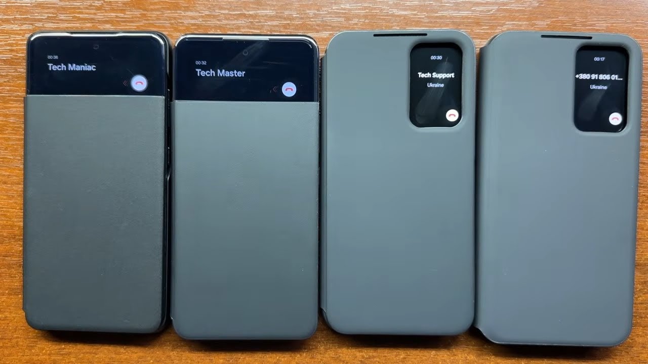 Samsung Galaxy A52, A53, A54, A55 Incoming Call in S-View Flip Wallet Cover Cases + Over the Horizon