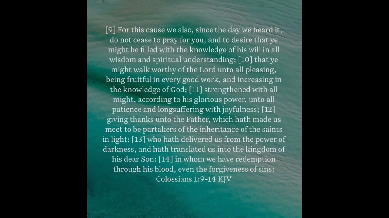 Guided Worship: Colossians 1:9-14 