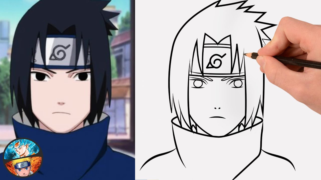 COMO DIBUJAR A SASUKE UCHIHA FÁCIL PASO A PASO