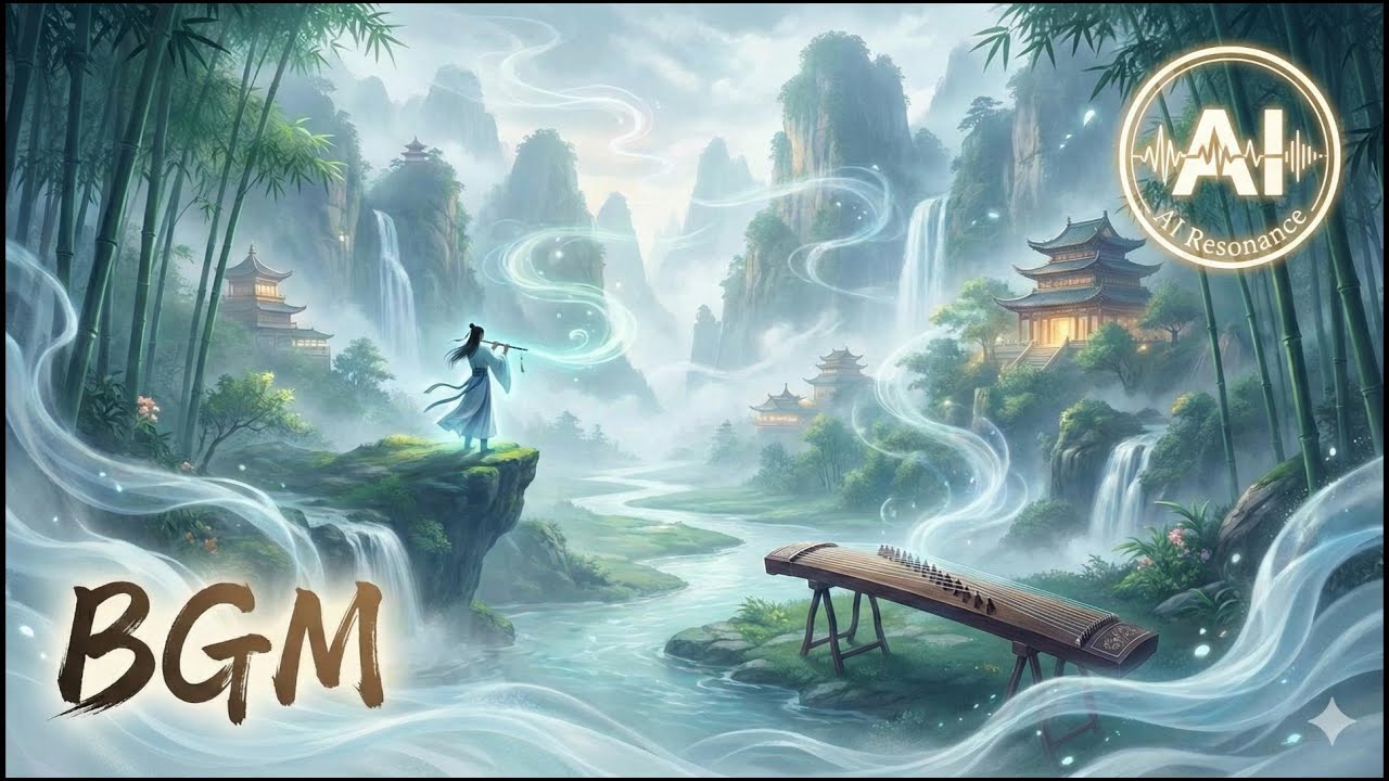 1Hour Taoist Zen Ambient for Focus ☁️ Study & Work BGM |SoloDizi&Soft Piano|1小時空靈道家氛圍音樂 - 靜心讀書、工作專用|