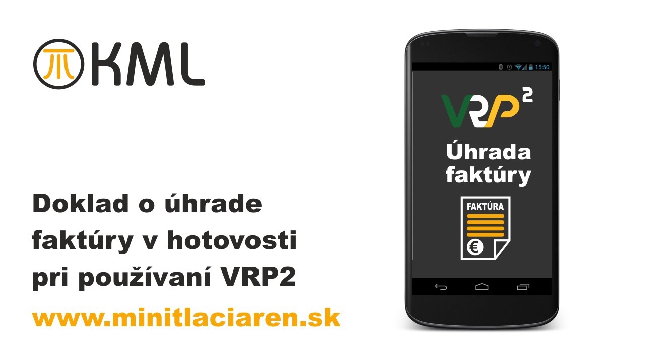 Úhrada faktúry v hotovosti vo Virtuálnej pokladnici 2 ( VRP2 )