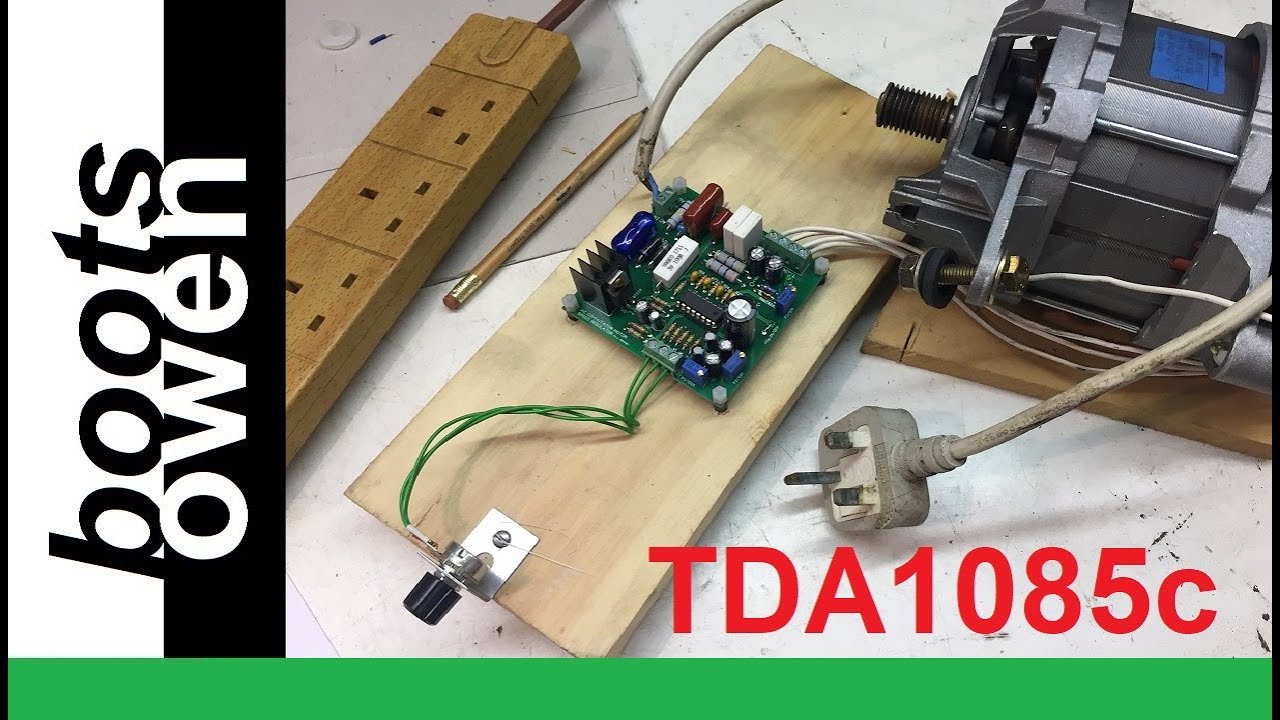 TDA1085c washing machine motor speed controller: first look and wiring to motor for grindstone