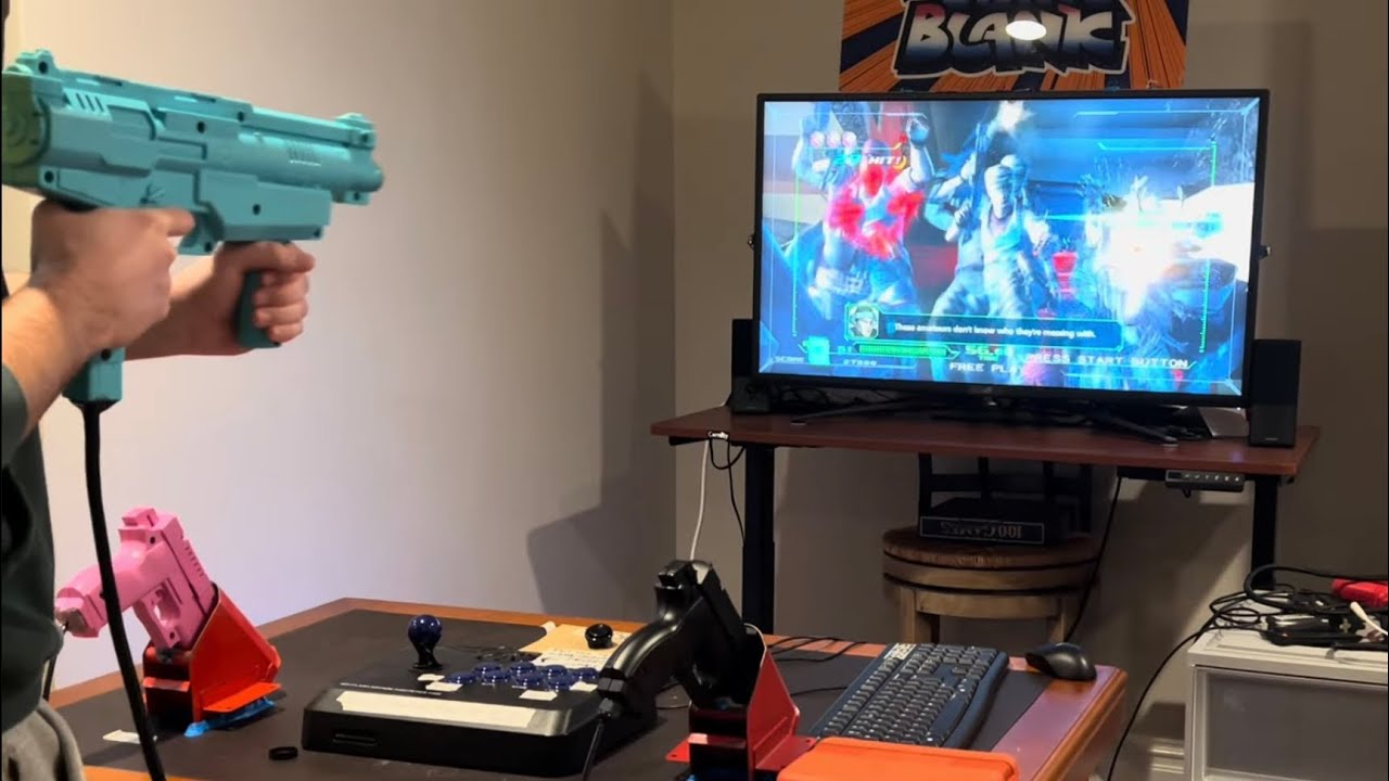 Playing Razing Storm with Namco Crisis Zone gun