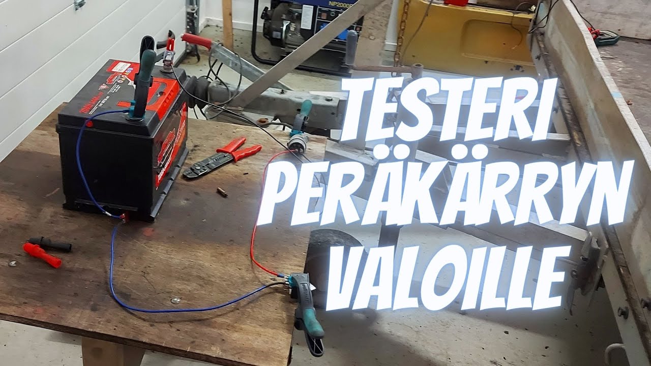Testeri peräkärryn valoille | Trailerin valoremontti katsastukseen |