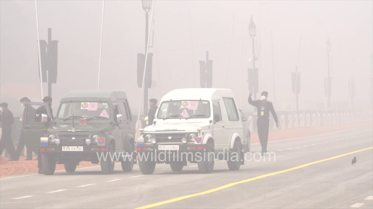 Republic Day, 2021 rehearsals at Rajpath amid dense fog, hazy air and Coronavirus
