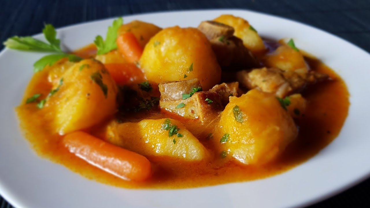 PATATAS con COSTILLAS en olla express o rápida