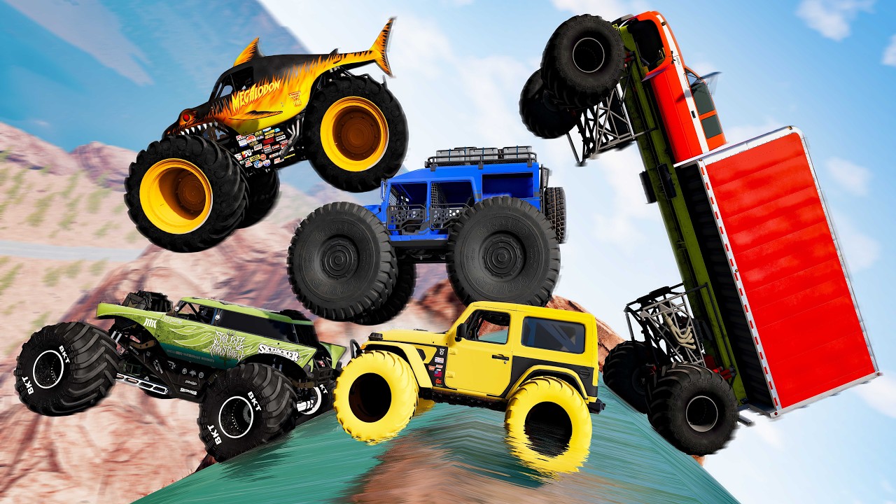 Monster Trucks Mud Battle #34 - Beamng drive