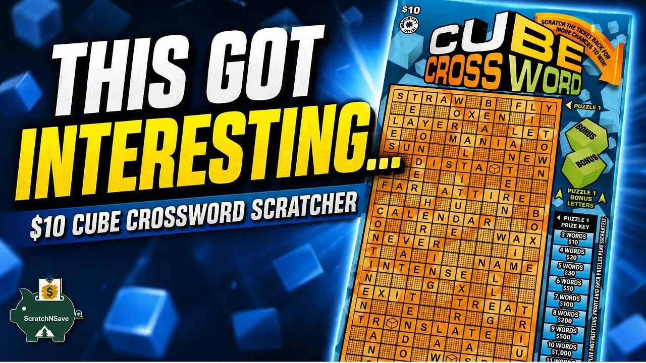 Этот лотерейный билет &laquo;Cube Crossword&raquo; за 10$ заставил нас поверить&hellip; | Лотерея Вашингтона #scratc...