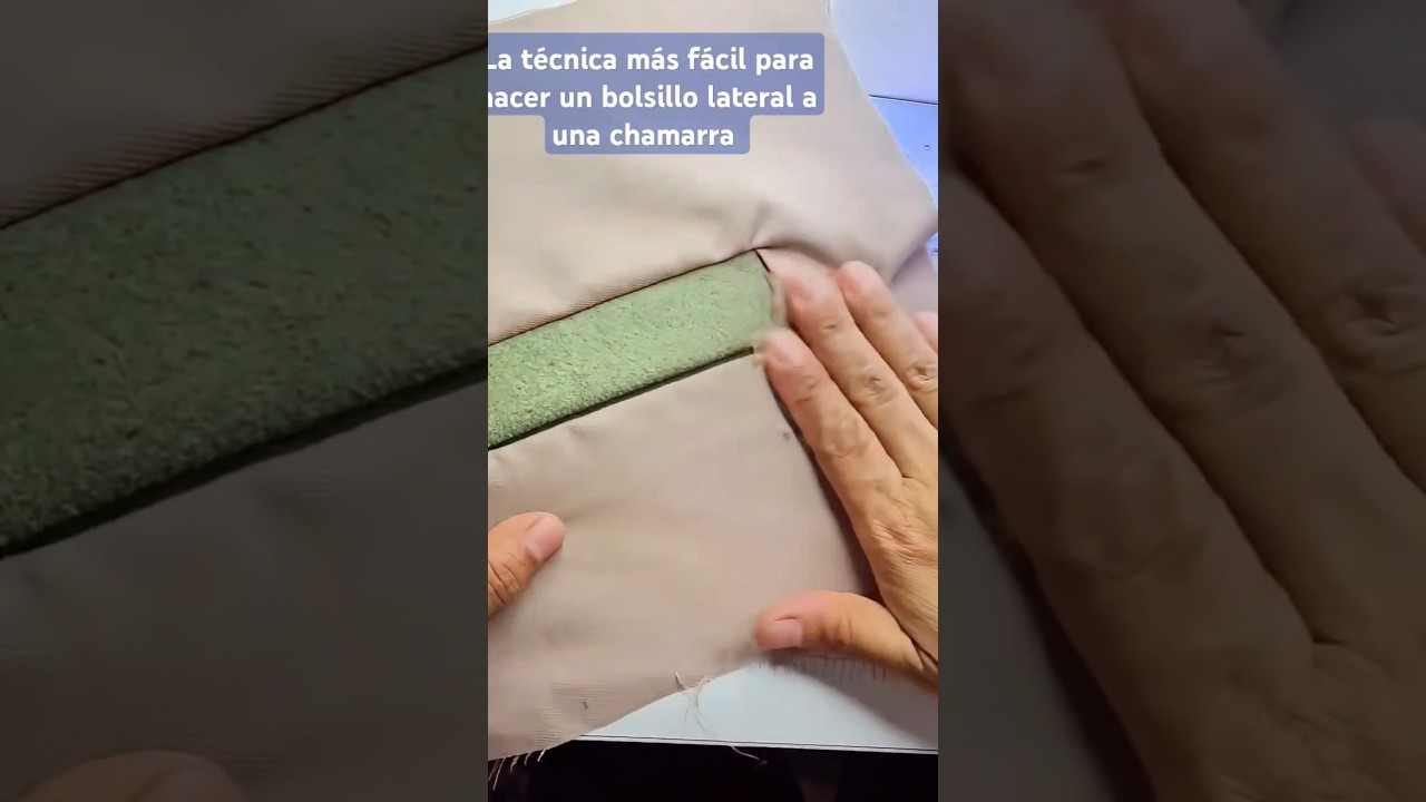 ka t&eacute;cnica  m&aacute;s f&aacute;cil  para hacer un bolsillo  lateral a una chamarra #costura #costuracontabita