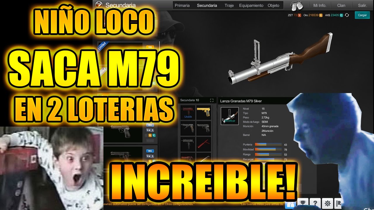 SACO M79 EN 2 LOTER&Iacute;AS NI&Ntilde;O LOCO SUERTUDO OPERATION 7 PLATEADA FALTA LA DORADA