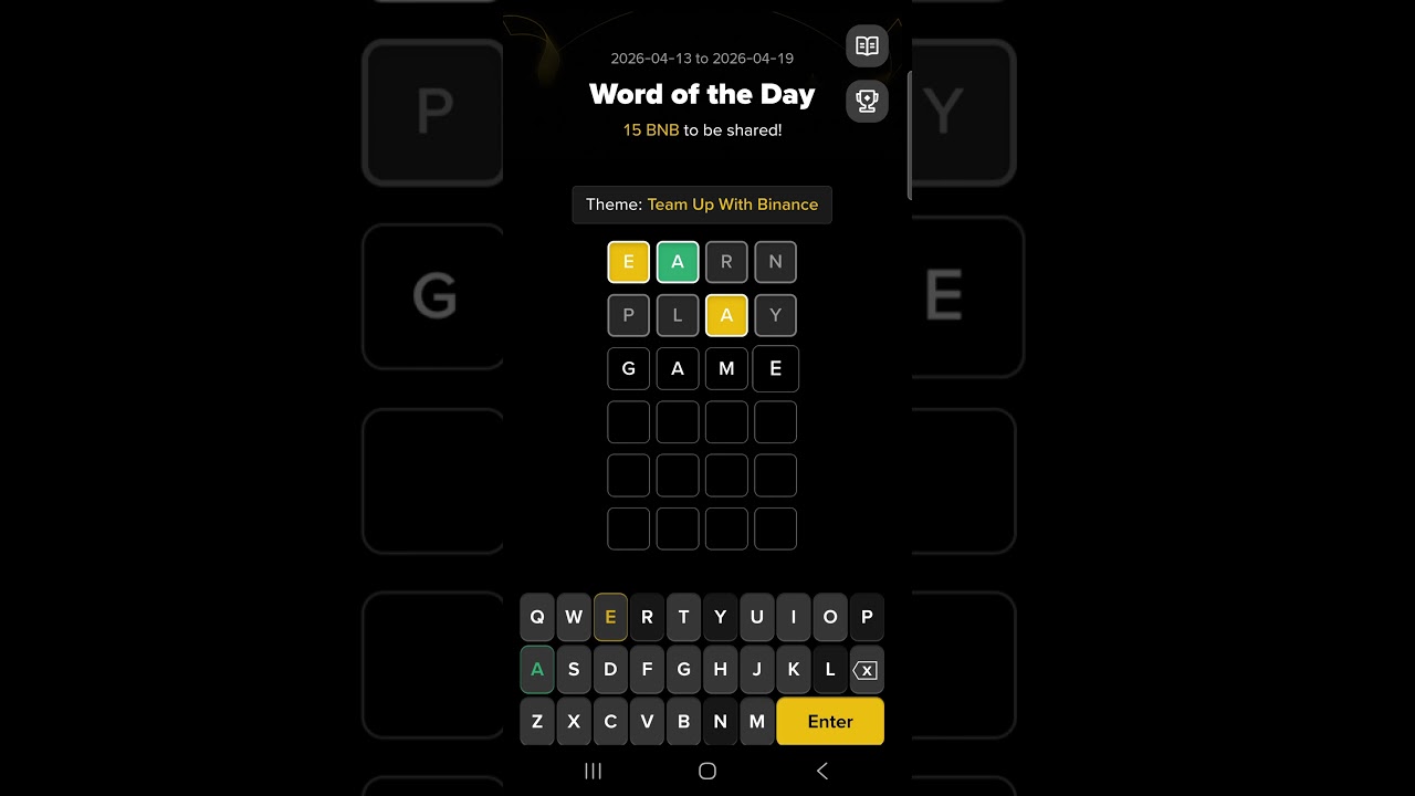Binance Crypto WODL Answer Today | Word Of The Day | Team Up With Binance Theme