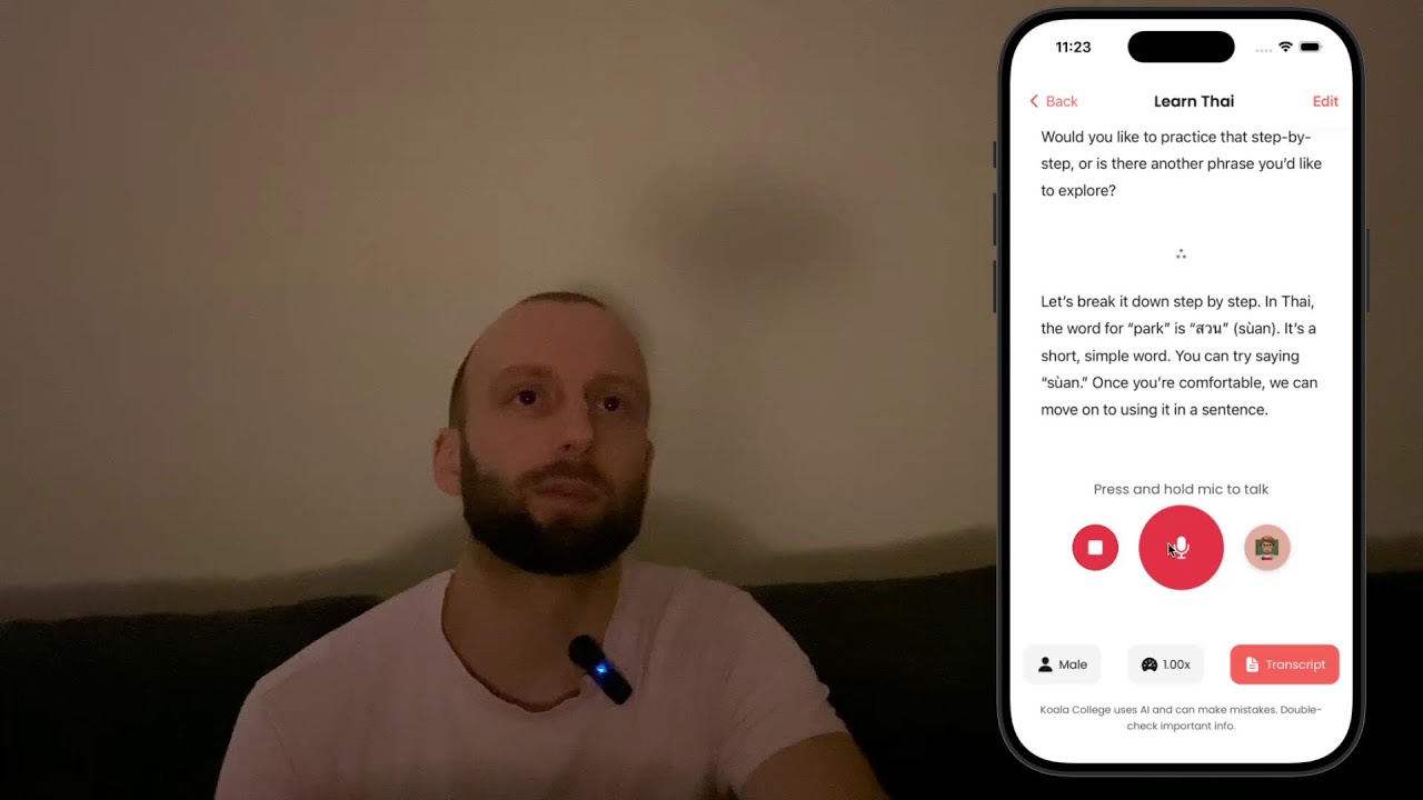Learning Languages With AI App I Made Myself #4 | Travel Vocabulary in Thai