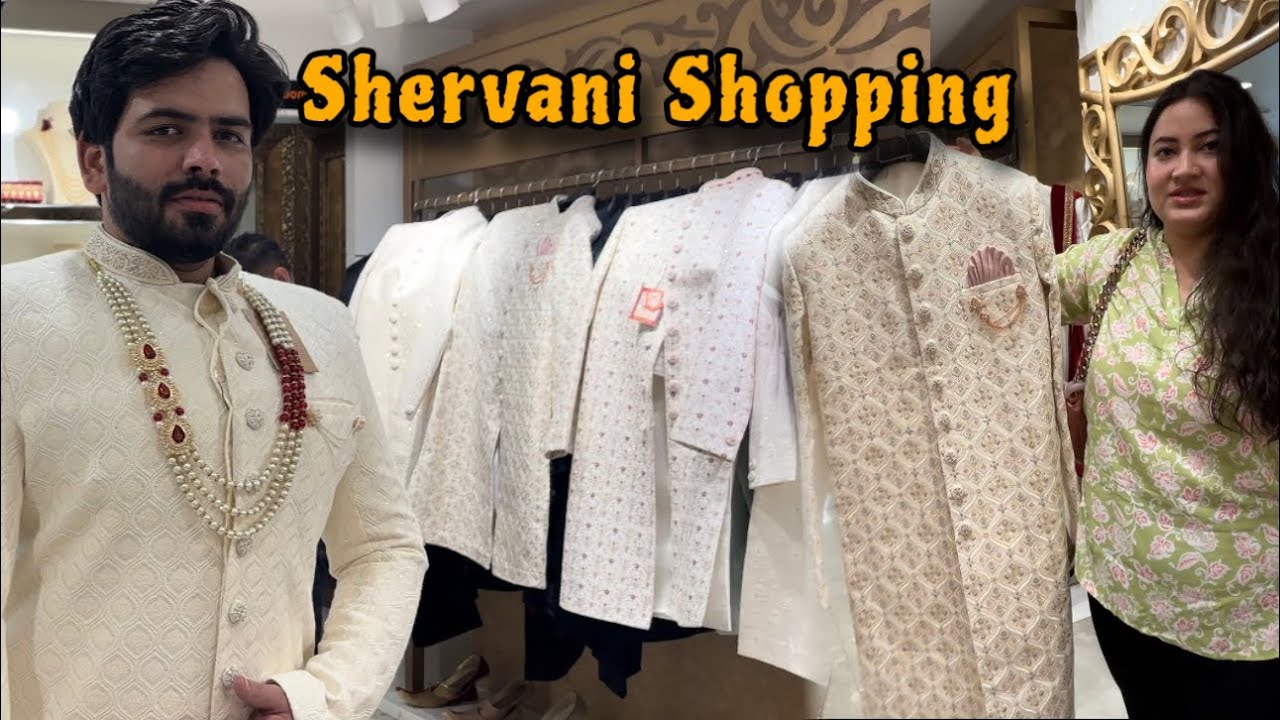 Dulhe ke liye Sherwani leli 🤩🛍️ #weddingshoppingvlog #dehradun 2024