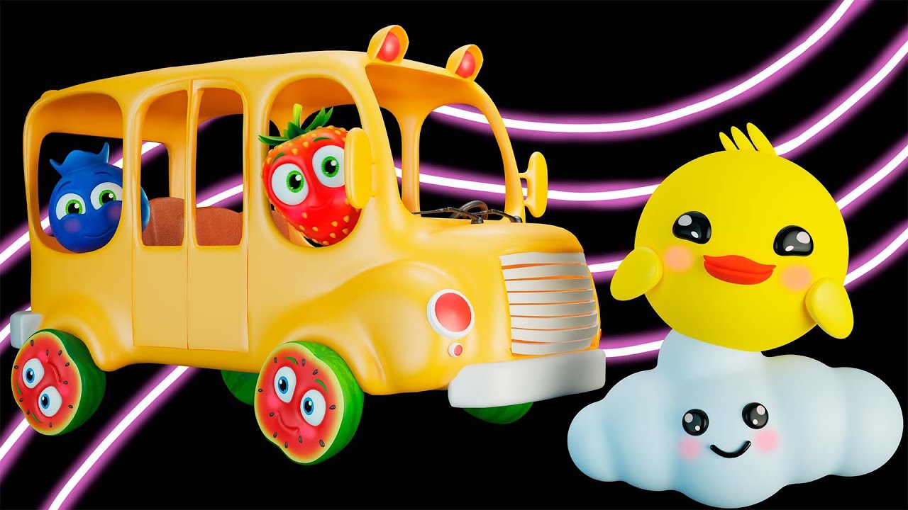 Les Roues de l'Autobus et Animaux de la Ferme ! 🚌🍓 Funky Fruites Éveil Bébé