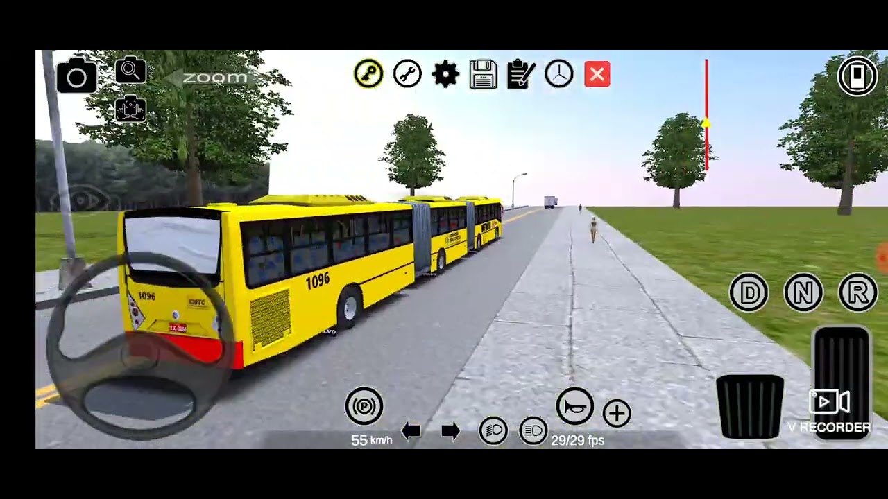 Fazendo treinamento num ônibus biarticulado da metrobus Goiânia Proton Bus Simulator 