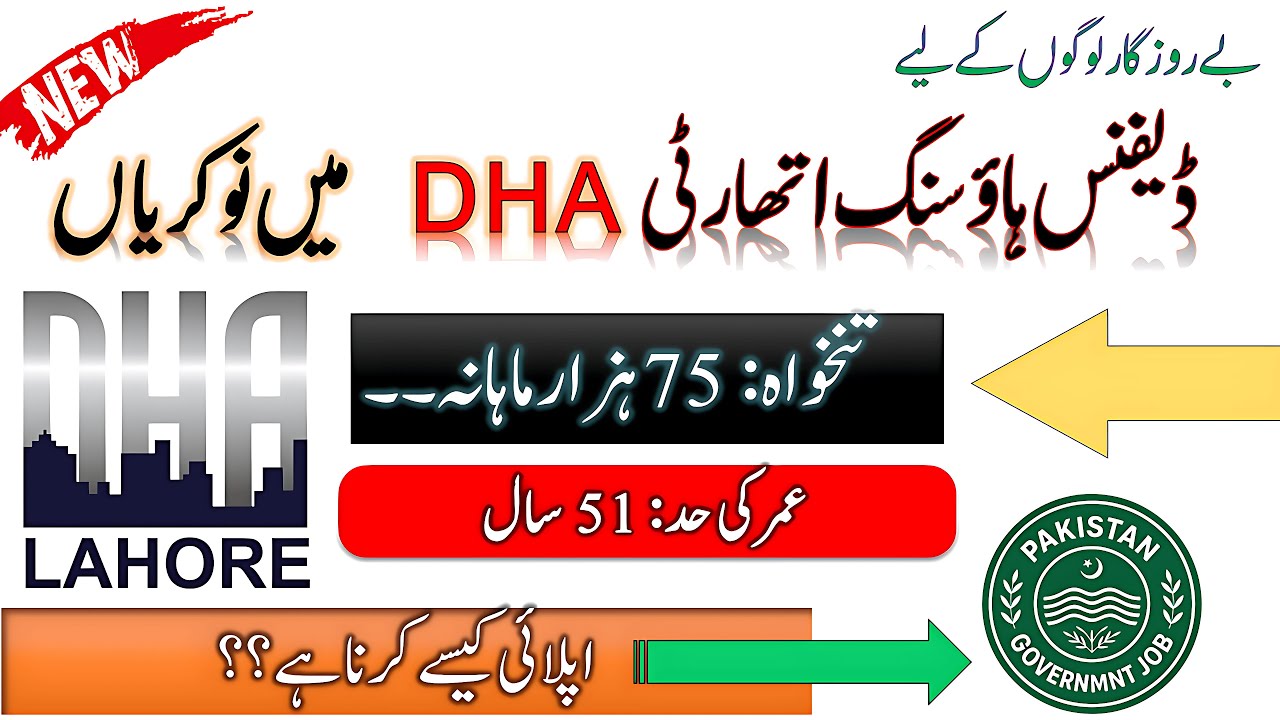 Jobs In Lahore DHA | Pakistan Government job | Defence Housing Authority Lahore Jobs 2026