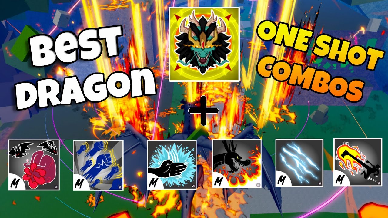 Dragon ONE SHOT Combos With ALL Fighting Styles... (BROKEN) | Blox Fruits [DRAGON Update 🐲]