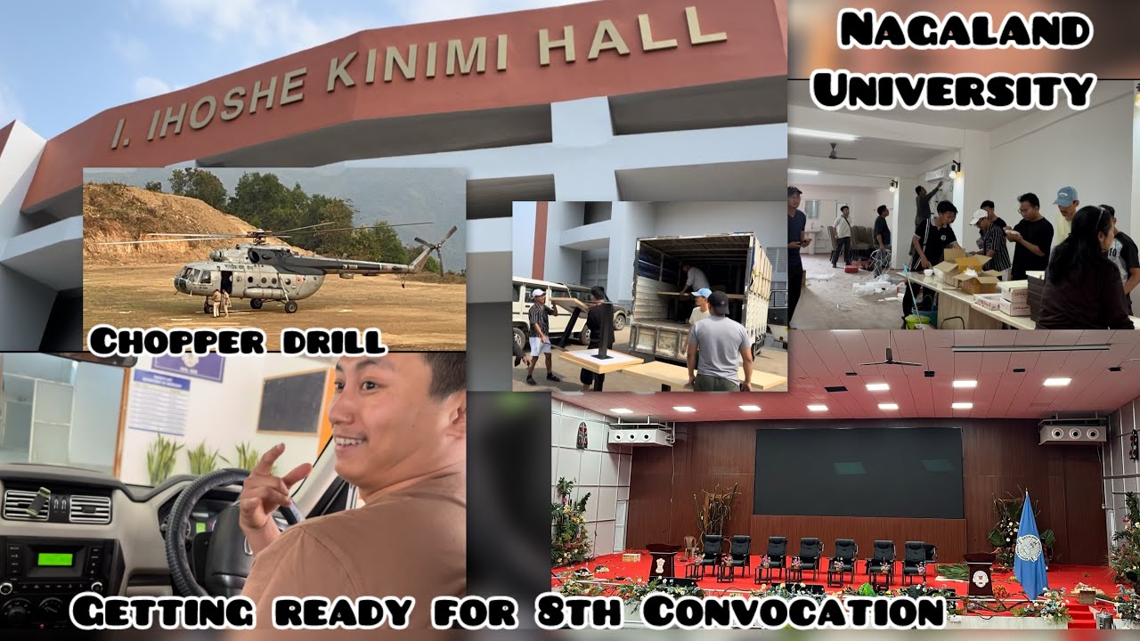 Everyone’s busy for the 8th convocation!😁🙌 Nagaland University 