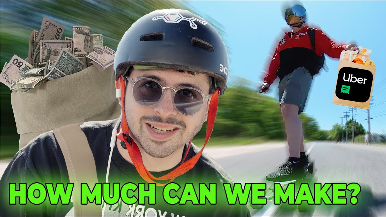 How Much Can You Make Delivering With An Electric Longboard? | BKB Food Delivery Challenge!