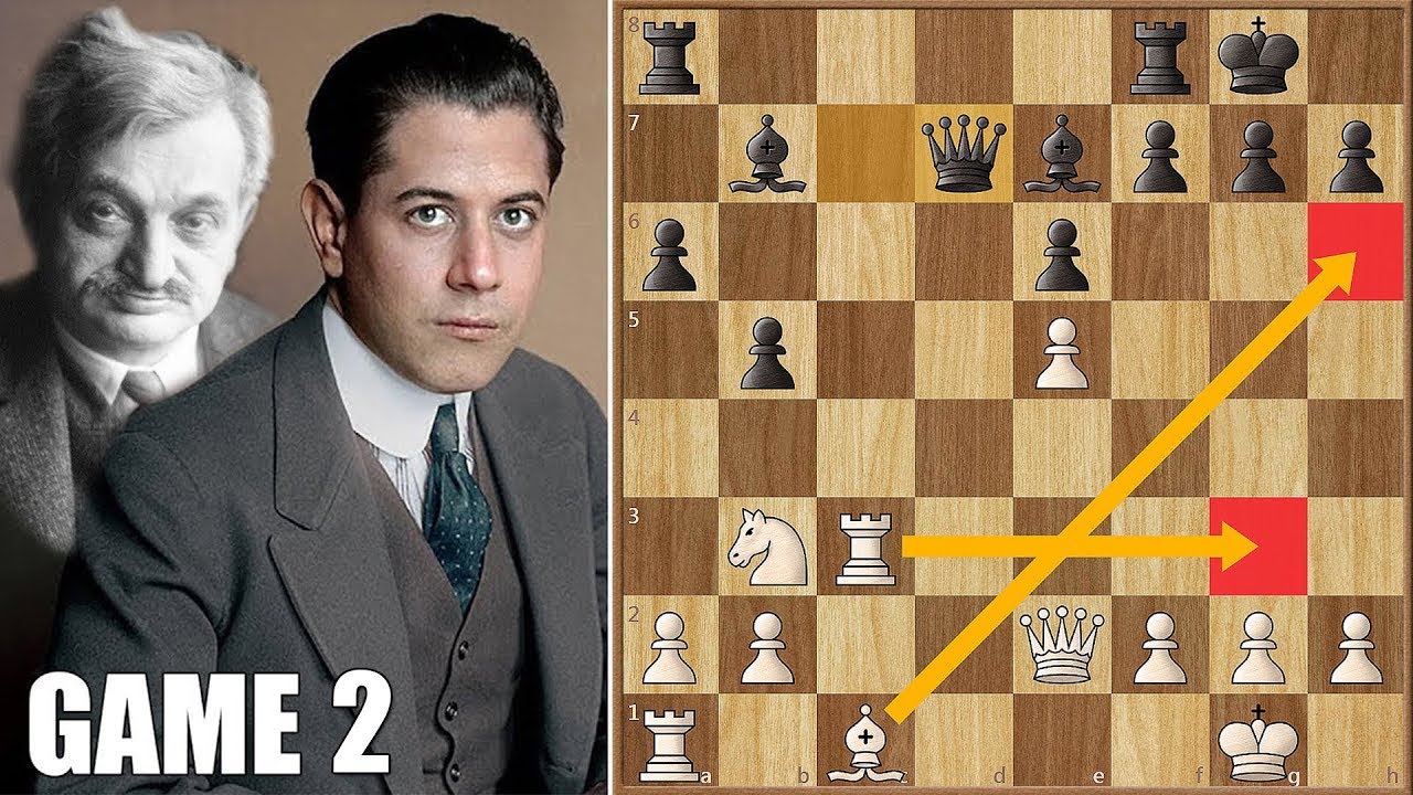 Basic Chess Principles || Lasker vs Capablanca || WCC Game 2 (1921)