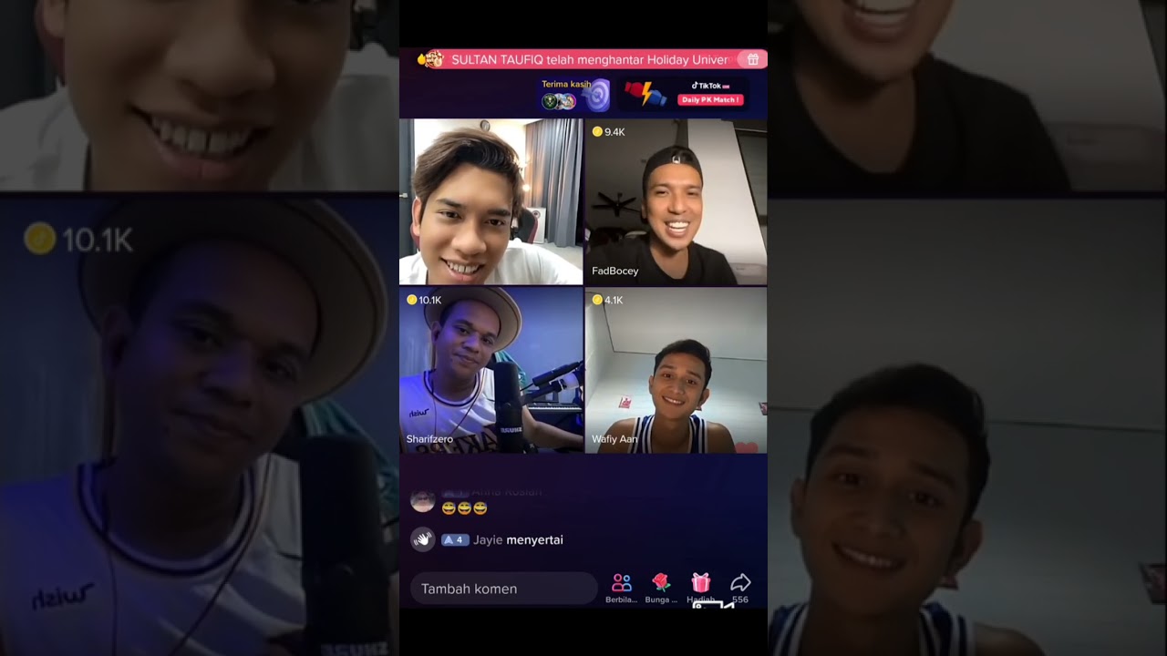 arul, sharif, fat dan wafiy, 4⁴ menyanyi😂